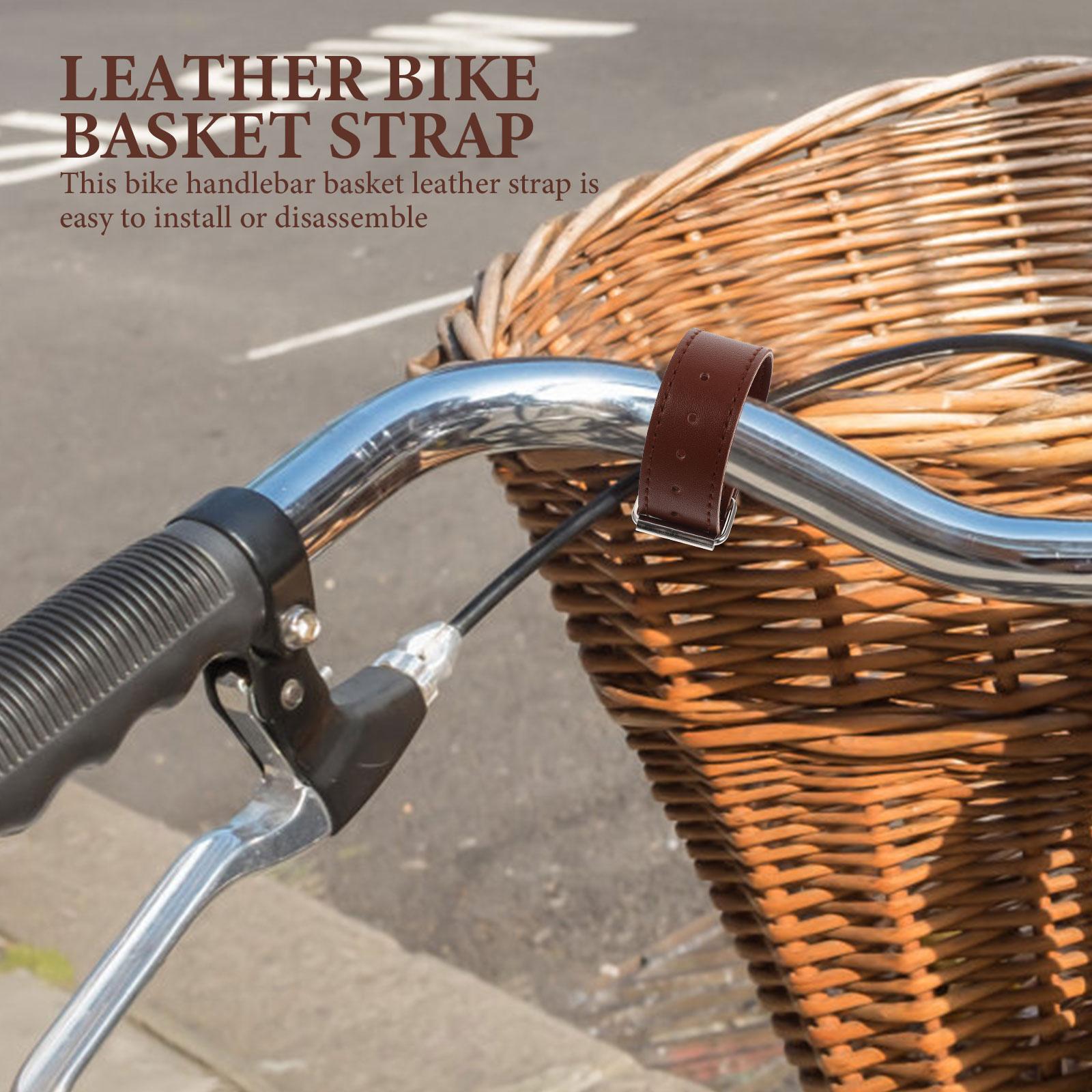 

Ремни для велосипедной корзины Грузовые плетеные корзины Замена Детский передний контейнер Прочный ремень Детская езда на велосипеде светло-коричневого