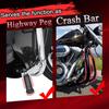 WOWTK Highway Peg Crash Footpeg Engine Guards for Harley DynaMid Control Models Street Bob Fat Bob Low Rider Wide Glide Gloss Black Bars/Highway