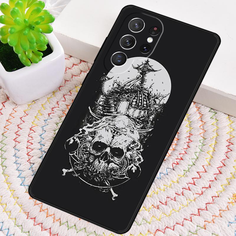 Satanic Scary Skull soft Phone Case For Samsung Galaxy note 10 pro S26 S25 S24 S23 S22 Ultra Plus S21 FE S20 Shockproof Cover