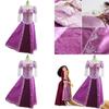 Elegant Adult Fairytale Princess Tangled Rapunzel Cosplay Costume For Halloween Parties