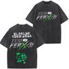 Summer Hot Sale Rapper Feid Ferxxo Tour 2026 Print Vintage Washed Tees Men Women Fashion T-shirts Hip Hop Streetwear Gothic Cotton Oversized T-shirt
