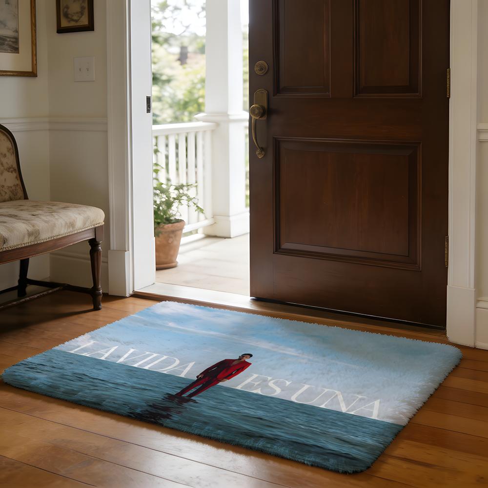 

Floor Mat Soft Flannel Rug Non Slip Absorbent Mat for Bathroom Bedroom Home Decor Dots Stars Striped Heart Pattern 50x80cm