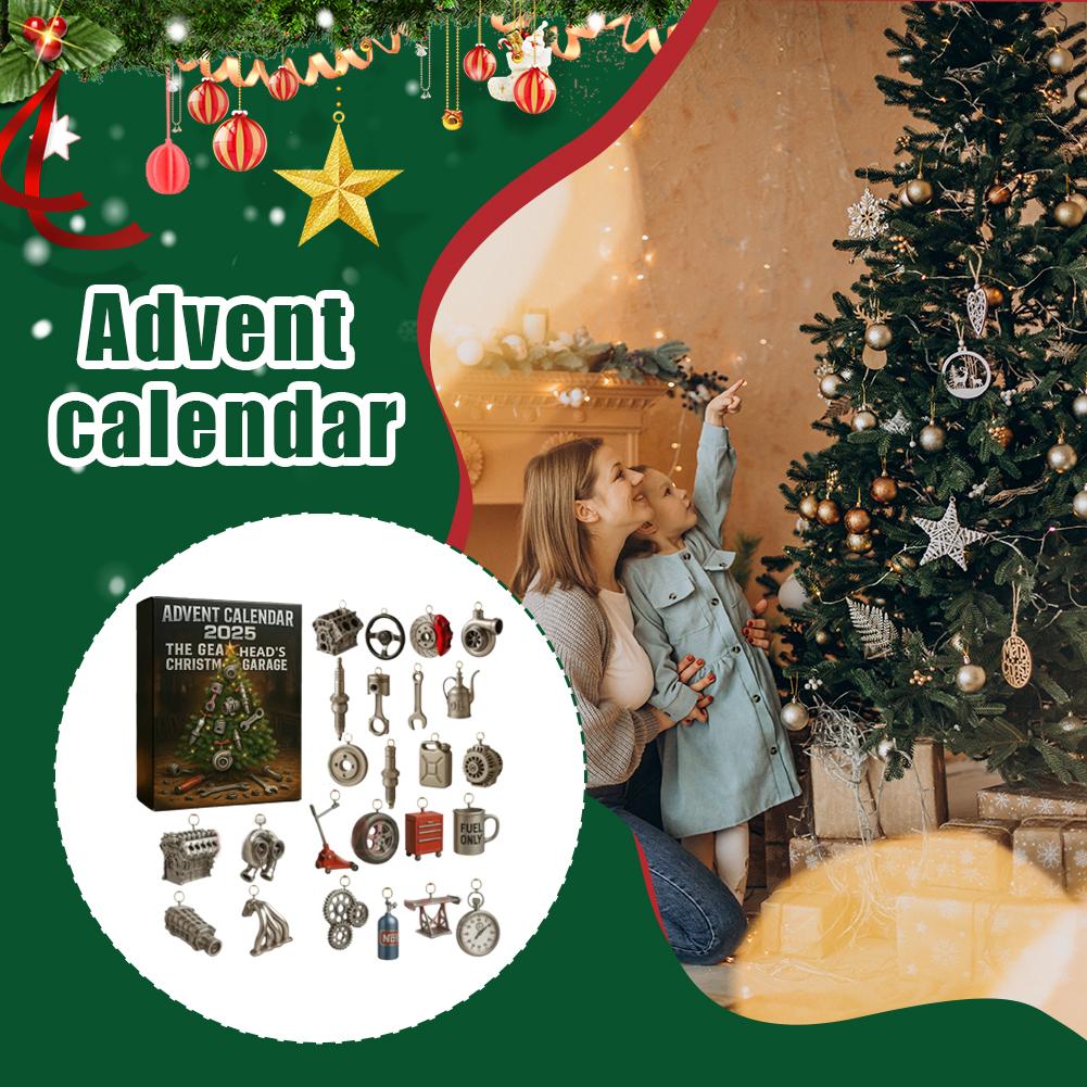 2025 Advent Calendar Christmas Countdown Calendar Holidays Advent Calendar for Cars Lovers & Mechanics Holiday Gifts