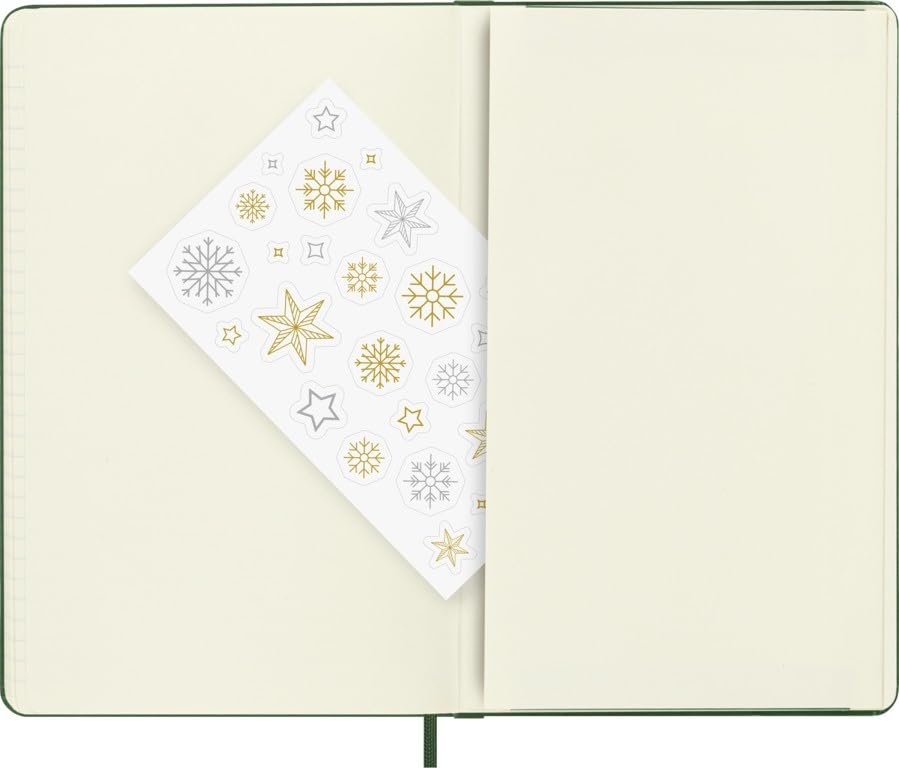 Moleskine Holiday Notebook, Hardcover, Large, Lined, HOLIQP060K15TREE