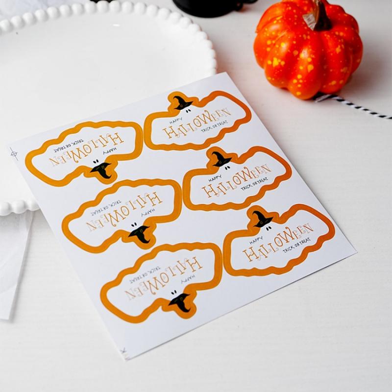 30pcsHalloween Stickers Ghost Style Packaging Box Sealing Stickers Baking Packaging Sealing Stickers Holiday Party Small Gifts