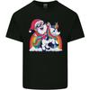 Christmas Santa Claus On a Unicorn Xmas Mens Light Cotton T-Shirt Unisex T-Shirt