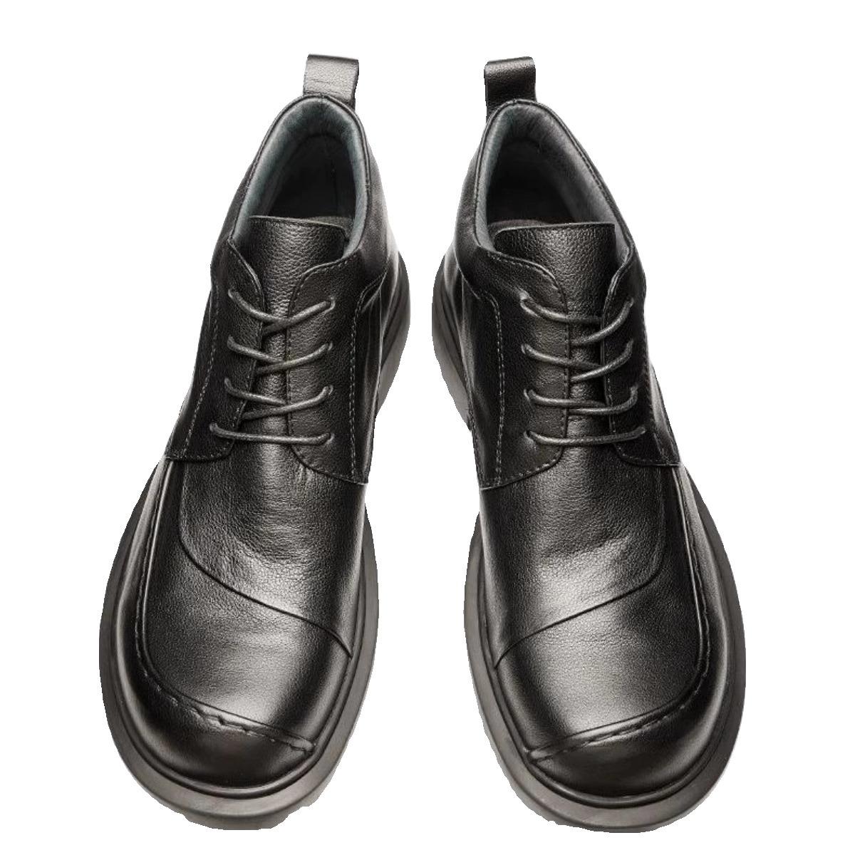 

Мужская обувь Качественный выбор Кожаные туфли с высоким голенищем Формальная деловая обувь Повседневные оксфорды Мужская обувь ручной работы в британском стиле 44 чёрный