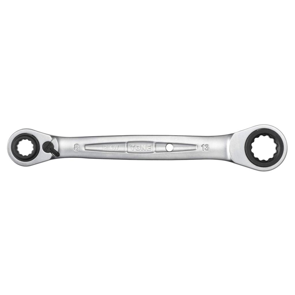 Tone (TONE) 4-Way Ratchet Open End Wrench RMW-0813, Width across flats 8 x 10 x 12 x 13 mm