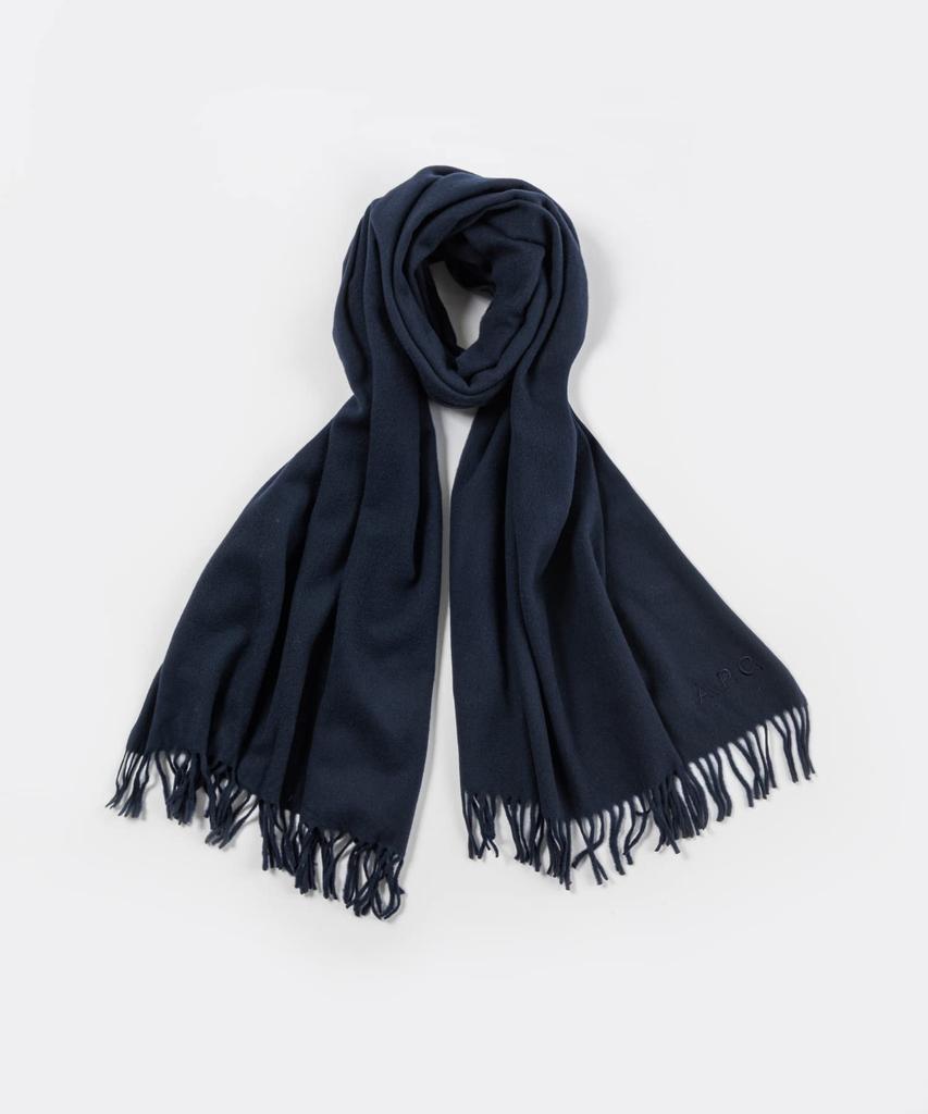 ECHARPE ALIX BRODEE DARK NAVY One Size A.P.C. WOAFE-M15170 Scarf, [Used]