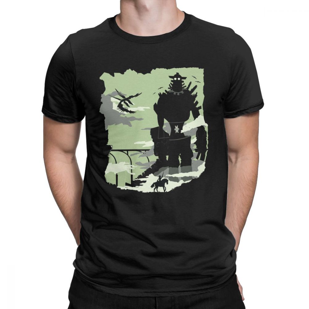 Silhouette Of The Colossus Tshirt Men Shadow of the Colossus Humorous Cotton T Shirt 2021 Clothes