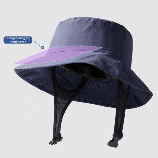 Women Summer Fisherman Hat Breathable Large Brim Sun Protection Hat Hiking Traveling Outings Daily Wear