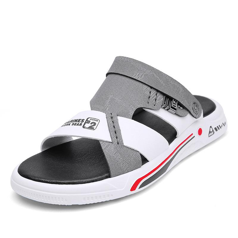 

Повседневные сандалии мужские летние новые два способа носки платформа пляжная обувь мужские для вождения дышащие с открытым носком на плоской подошве крутые тапочки 44