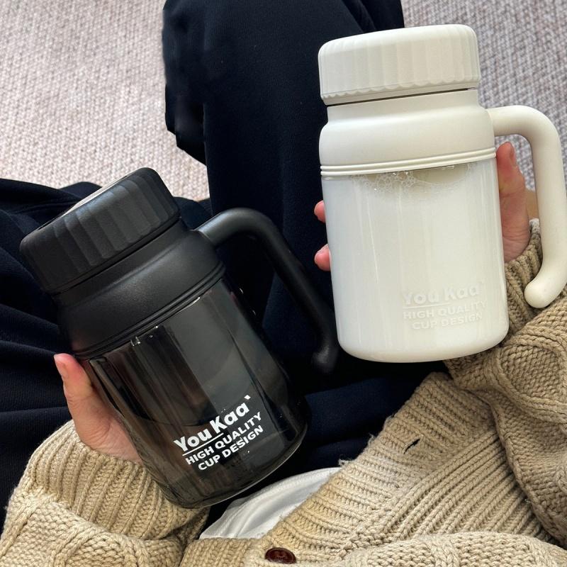 High Value New Simple Handle Water Cup Student Large Capacity with High Temperature Resistant Tea Cup Handle Outdoor Easy Cup