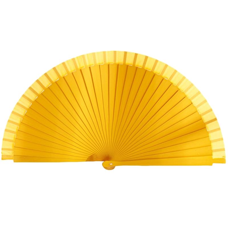 Traditional Wooden Hand Fan Classical Vintage Spanish Solid Color Folding Fan