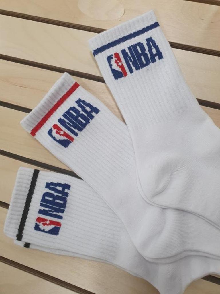 NBA Unisex Logo Lettering Crew Socks 3-Pack N255AO201P