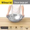 Large 54cm Stainless Steel Wok