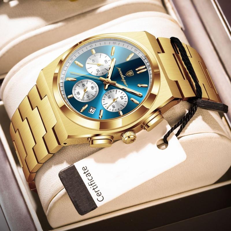 This Is A Newly Designed Fashion Sports Watch Multifunctional Hands with Waterproof Luminous Triple Display Dial Luxury Men's Watch