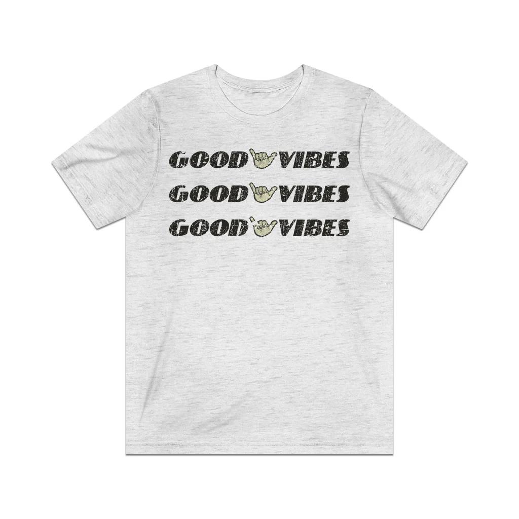 Triple Good Vibes 2021 Vintage Men s T shirt 4XL