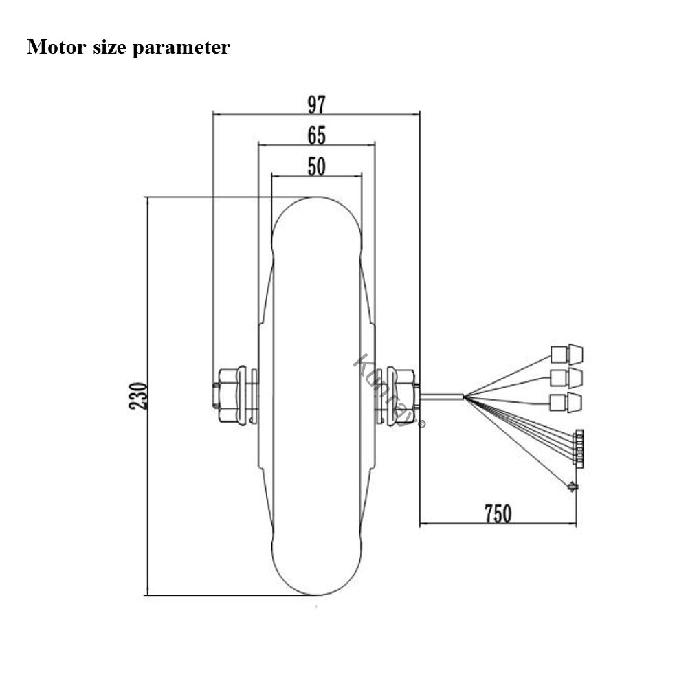 36V 300W Scooter Hub Motor Electric Wheel Motor 8.5inch Brushless Gearless Electric Scooter Motor Solid Tire