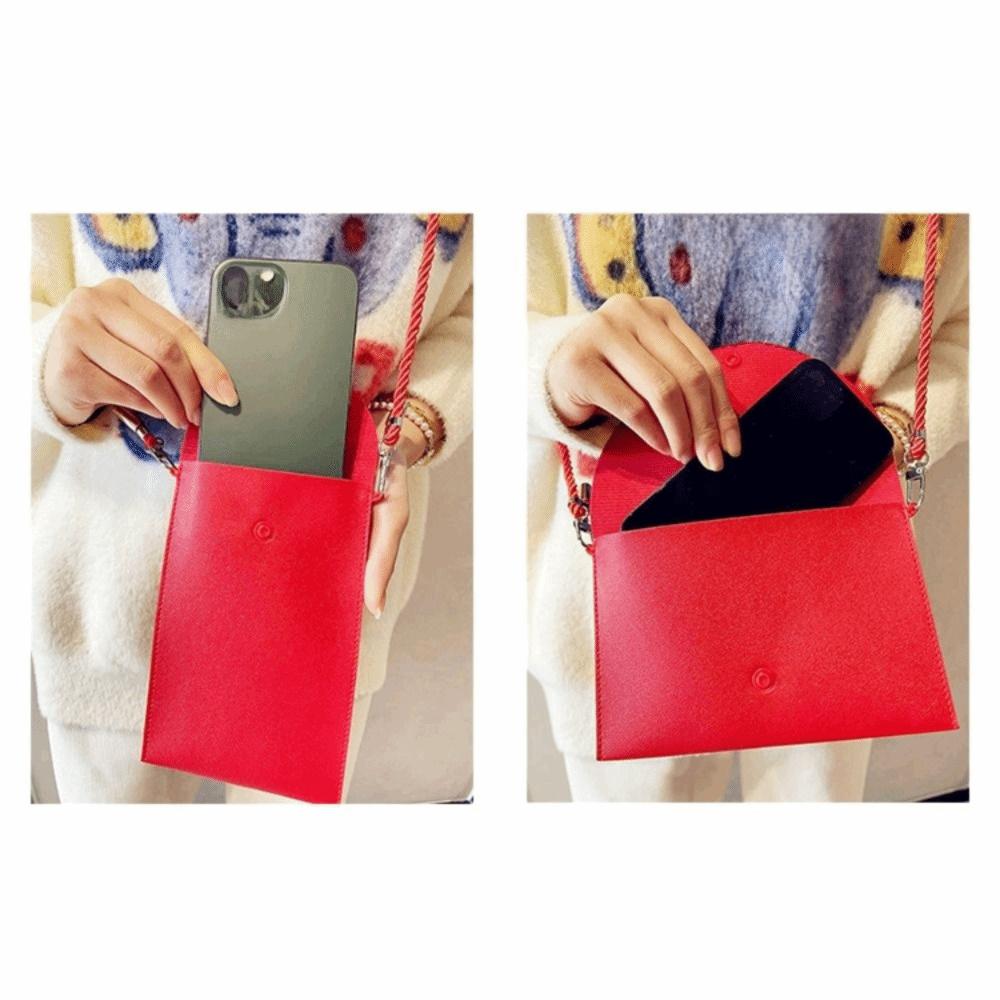 Geldbeutel Glücksgeldtaschen Verstellbar Neujahrsgeldumschlag Geschenk Crossbody Roter Umschlag Kind