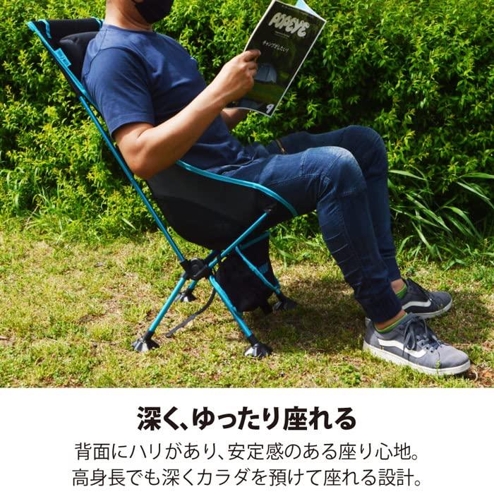 Leighton House Outdoor Compact Chair Outdoor Chair High Back LHA-002 Black/Blue