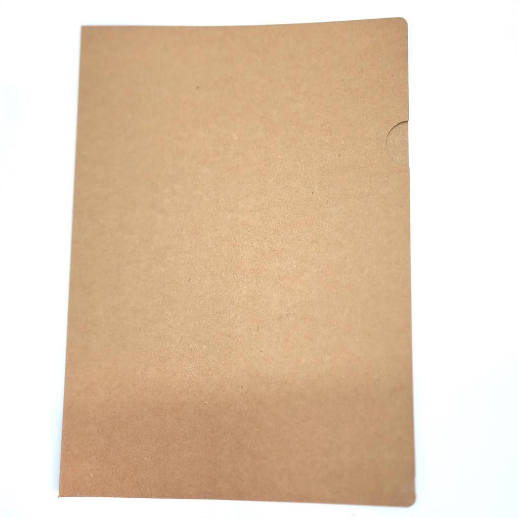 Clear File A4 Thick Made with American Kraft Fully Environmentally Document File Folder, Size, Paper, Paper, Opaque, Brown, Friendly, (20 Sheets)