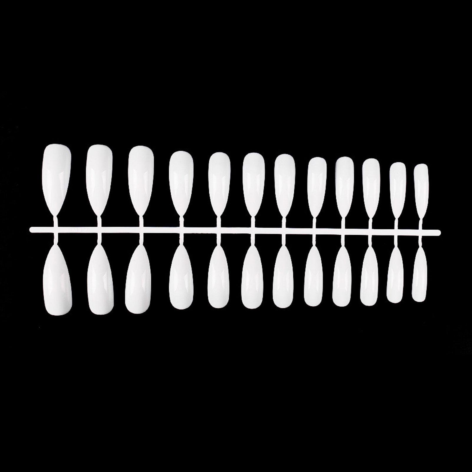 

24шт заостренные кончики ногтей накладные ногти для наращивания ногтей маникюрный салон DIY использования Bright