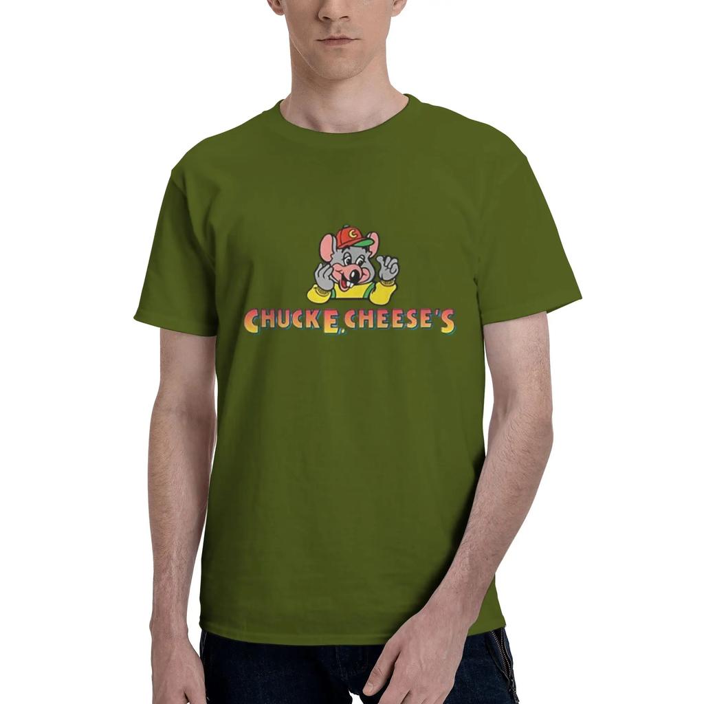 Chuck E Cheese 100 Cotton TShirt Mens Oversized T Shirts Men Crew Neck Short Sleeve S6XL
