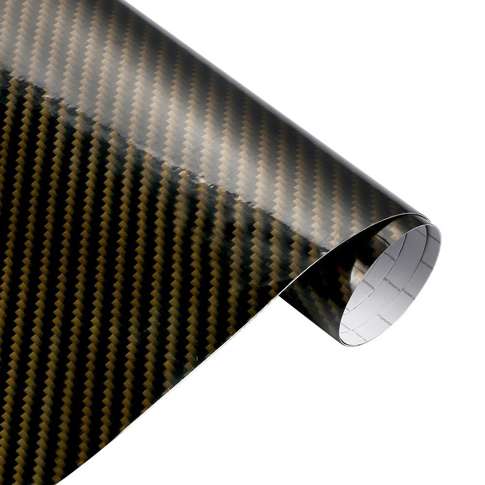 2D High Glossy Carbon Fiber Vinyl Wrap Film 10/30*100cm Automobiles Car Motorcycle DIY Decorative Sticker Wrapping Covering Film