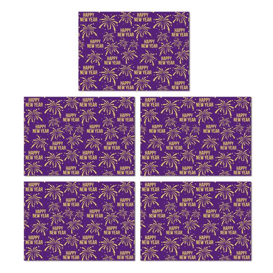 

5 шт. Рождественская упаковочная бумага Золотая фольга Упаковочная бумага для подарков с рисунками праздничной елки Упаковочная бумага для букетов цветов для самостоятельной упаковки подарков 5pcs фиолетовый