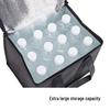 Black Insulated Non-Woven Zipper Tote for Outdoor Picnics