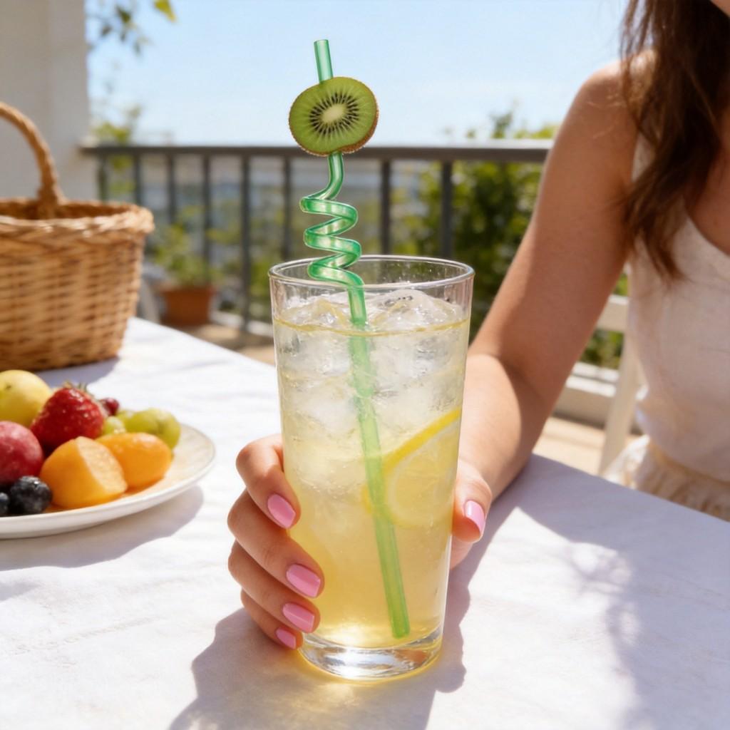 Crystal Drink Watering Straw Set With Creative Shaped Plastic For Parties And Events