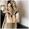 Large Capacity Minimalist Tote Bag for Women Soft Faux Leather Shoulder Handbag