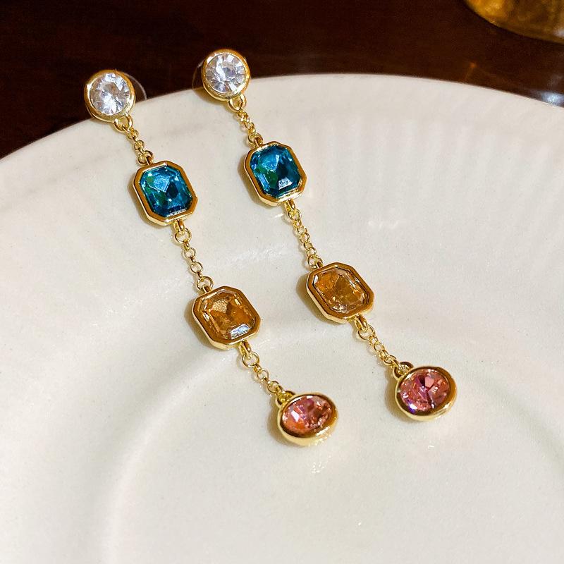 

Retro personality all-match temperament earrings разноцветный