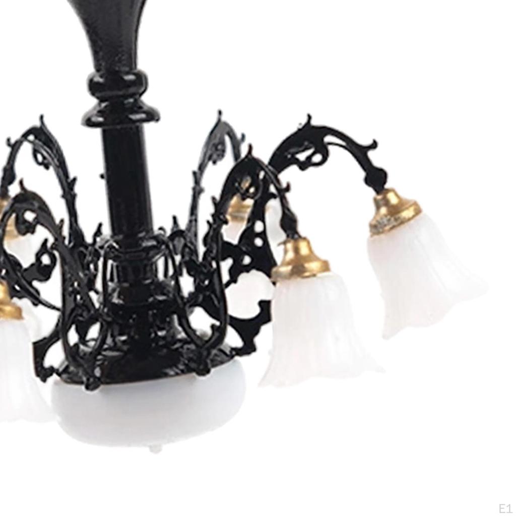 1/87 Chandelier Ceiling Light Fixture Micro Landscape Hanging Ho Scale Decoration