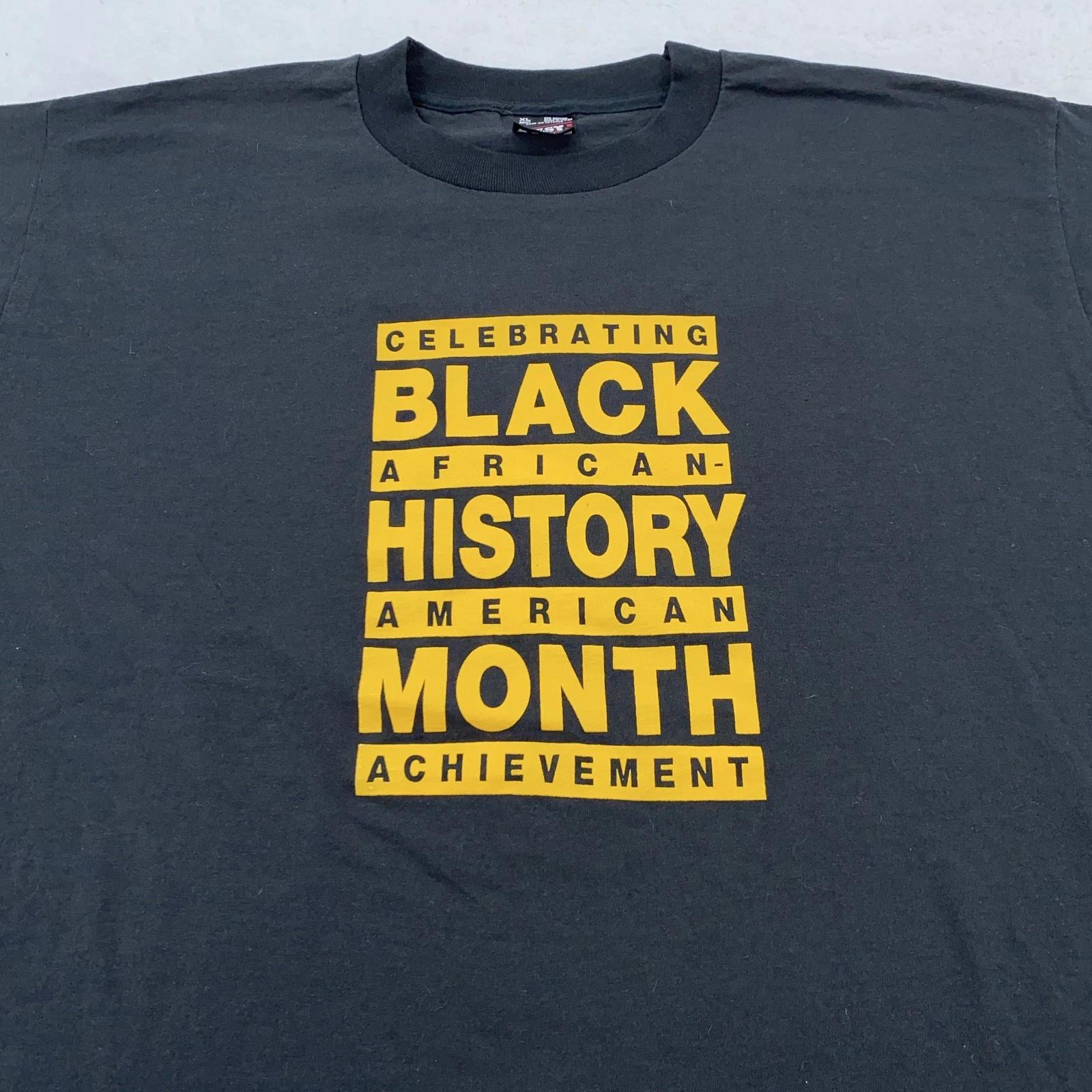 

Vintage Black History Month Shirt Mens XL African American Achievement 90s USA 3XL
