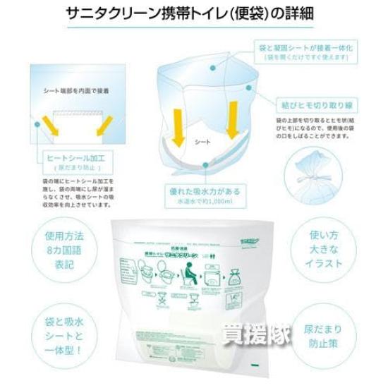 Sogo Service Sanita Clean Easy Toilet Stool 20 Bags, Count, BS-140