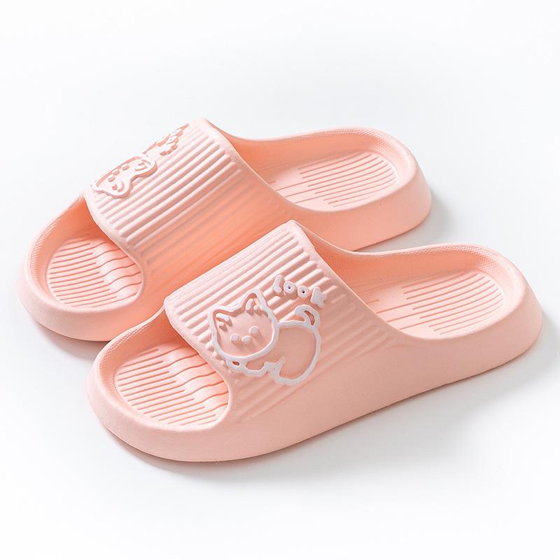 2025 Summer Women Slippers Bath Platform Non-Slip Home Cat Cartoon Flip Flops Beach Sandals Ladies Slides Indoor Zapatillas