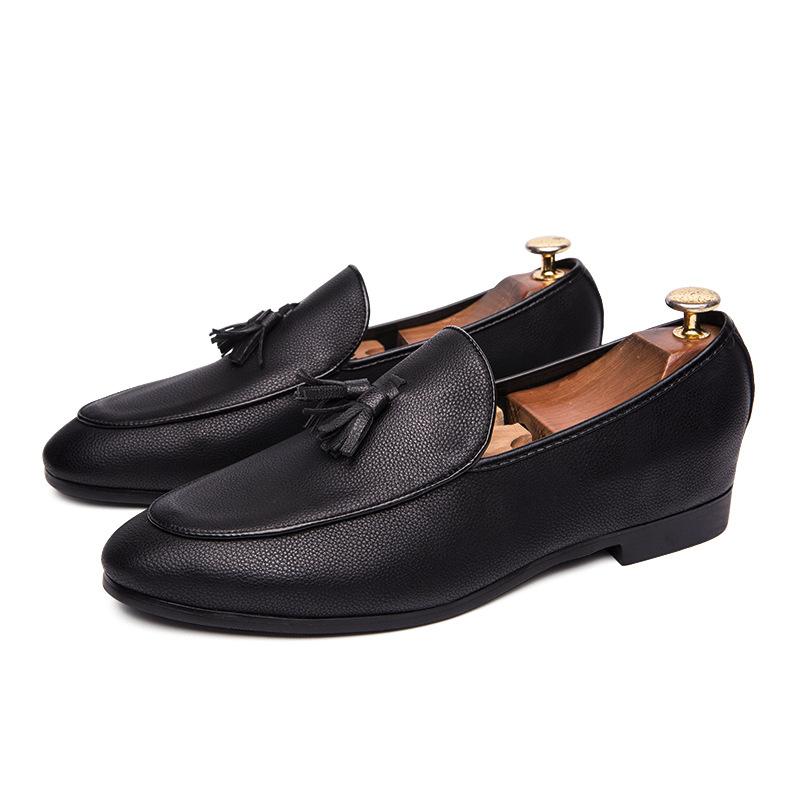Men's Loafers Foreign Trade New Fashion Business Dress Shoes Trend One Pedal Sleeve Lazy Shoes