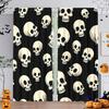 2 Stück - Halloween Gothic Stil Totenkopf-Print Vorhänge Stangentaschenvorhänge Heimdekoration Zimmerdekoration
