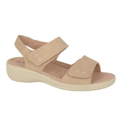 Womens/Ladies Floral Synthetic Nubuck Sandals