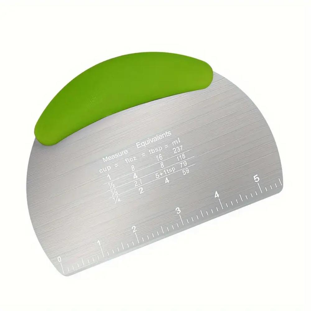 

Stainless steel pastry cutter, stainless steel pastry scraper, multi-functional pastry cutter, baking tool for measurement and c 1PC зелёный