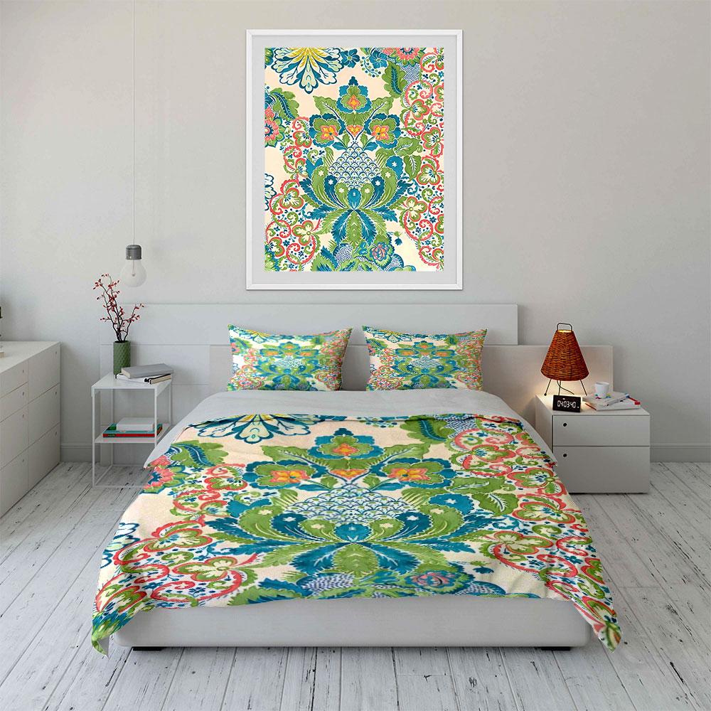 Floral and Paisley Motifs. Bedding Sets Duvet Cover Sets Duvet Covers Pillowcases(1 * Duvet Cover 2 * Pillowcases, Without Duvet Insert)