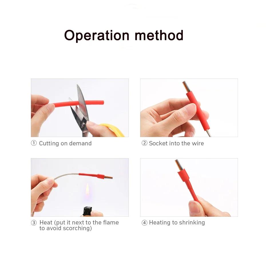 580PCS/Box 2:1 Heat Shrink Tubbing Kit Thermoresistant Tube Assorted Wire Cable Insulation Sleeving Heat Shrink Tube Set