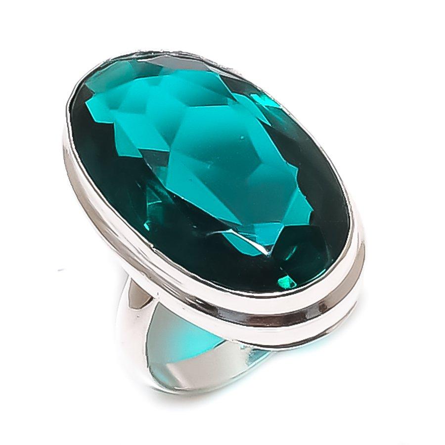 Indicolite Tourmaline Gemstone 925 Sterling Silver Jewelry Ring Size 6.5