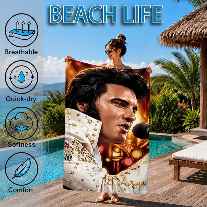 Rock Star Performance Beach Towel, Microfiber Beach Towel, Perfect For Pool, Beach, Travel, Home Decor Beach Party Fan Gifts