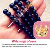 Crown Beads for Bracelets Making Large Hole Spacers Bracelet Charms Crystal Decor with Rhinestones Ornaments for DIY Jewelry