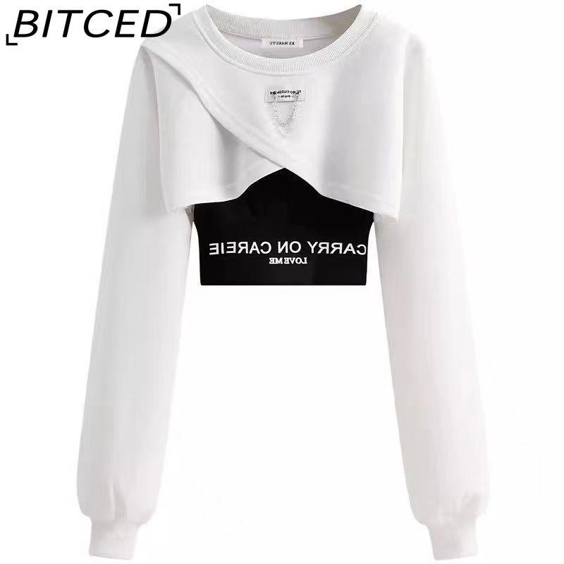 BITCED Dopamine Cool et Cool Style Sel Fille Cool et Élégant Pantalon de Travail Street, Costume Fille Hot, Uniforme Scolaire, Sweat à Capuche Trois Pièces