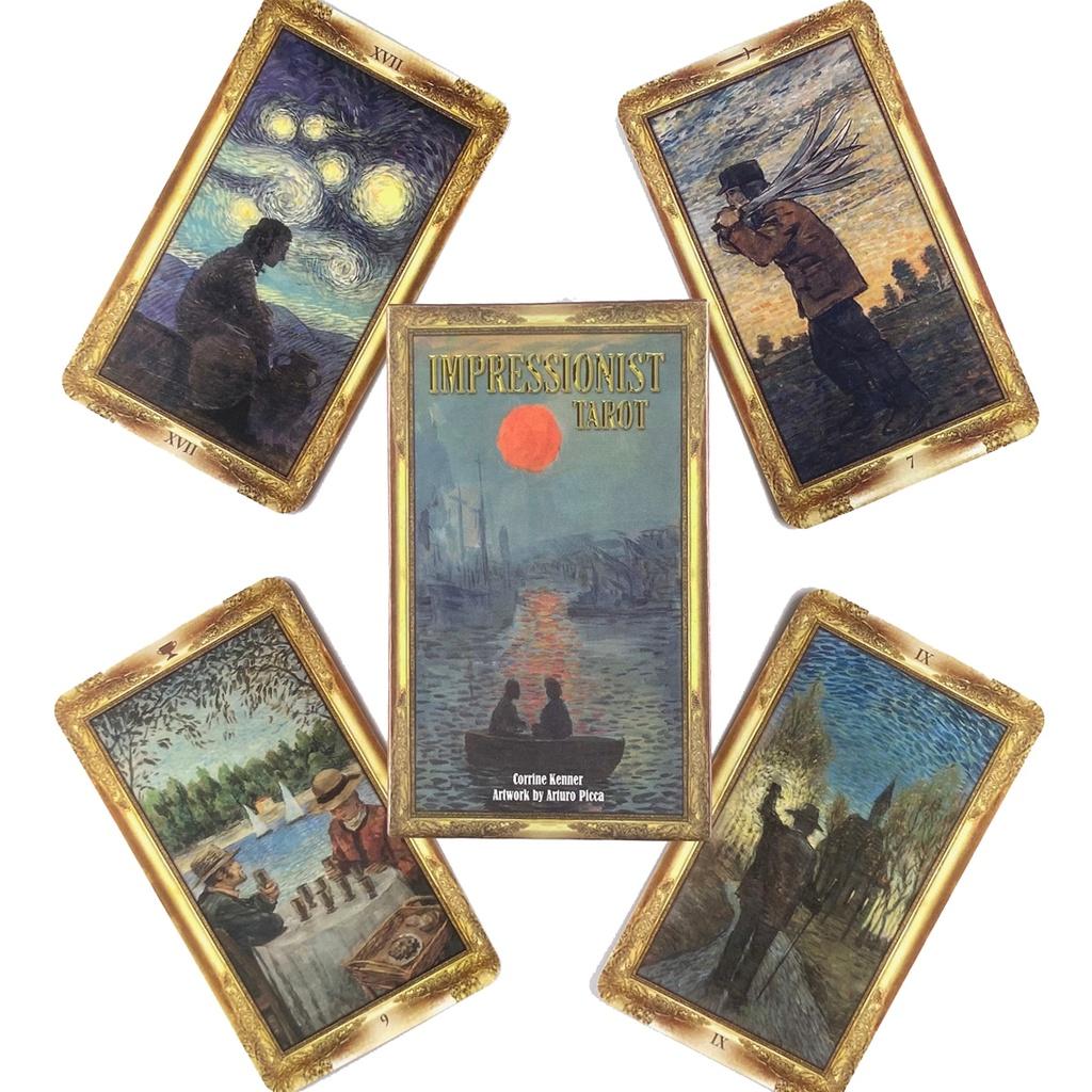 Impressionist Tarot Deck Leisure Party Table Game B Fortune-telling Prophecy Oracle Cards With Guide Book