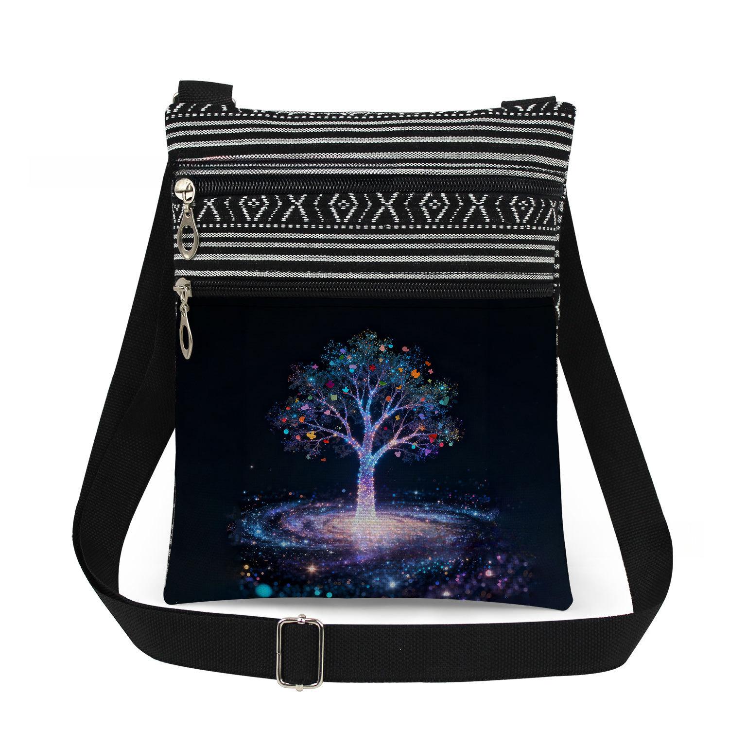 1 шт Холщовая сумка-тоут с принтом Древо жизни Женская на плечо Ручная сумка Посылка почтальона 6912 790₽